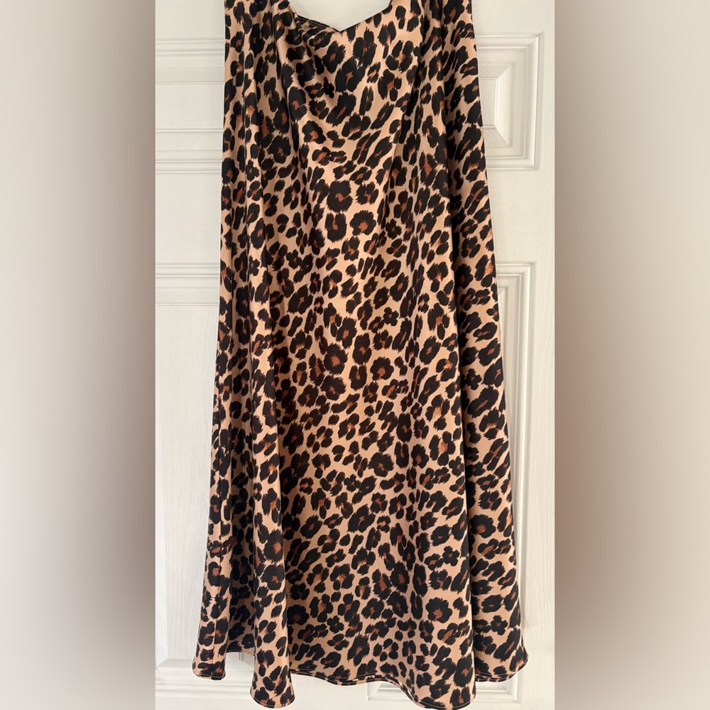 Talbots Leopard Print Maxi Skirt - Brown and Black